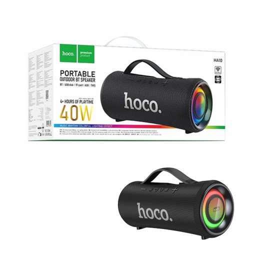 Coluna Sem Fio Portátil Hoco HA10 Oleada Preto Coluna Sem Fio Portátil Hoco HA10 Oleada Preto